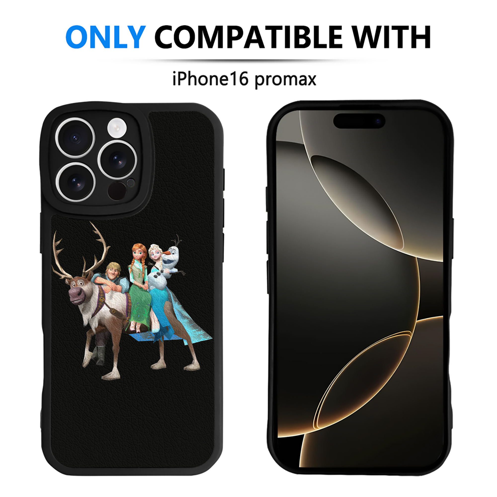 （画像用） アナと雪の女王 アンナ エルサ Frozen Anna Elsa 【iPhone 16シリーズ対応】シリコンスマホケース（レザー調） 材質：シリコン